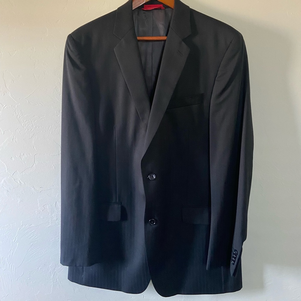 Men’s Macy’s Alfani Suit Black Pin Stripe Suit